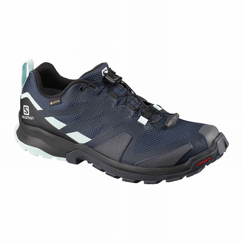 Zapatillas Trail Running Salomon Mujer Azul Marino / Negras - Salomon Argentina XA ROGG GTX W ,38712